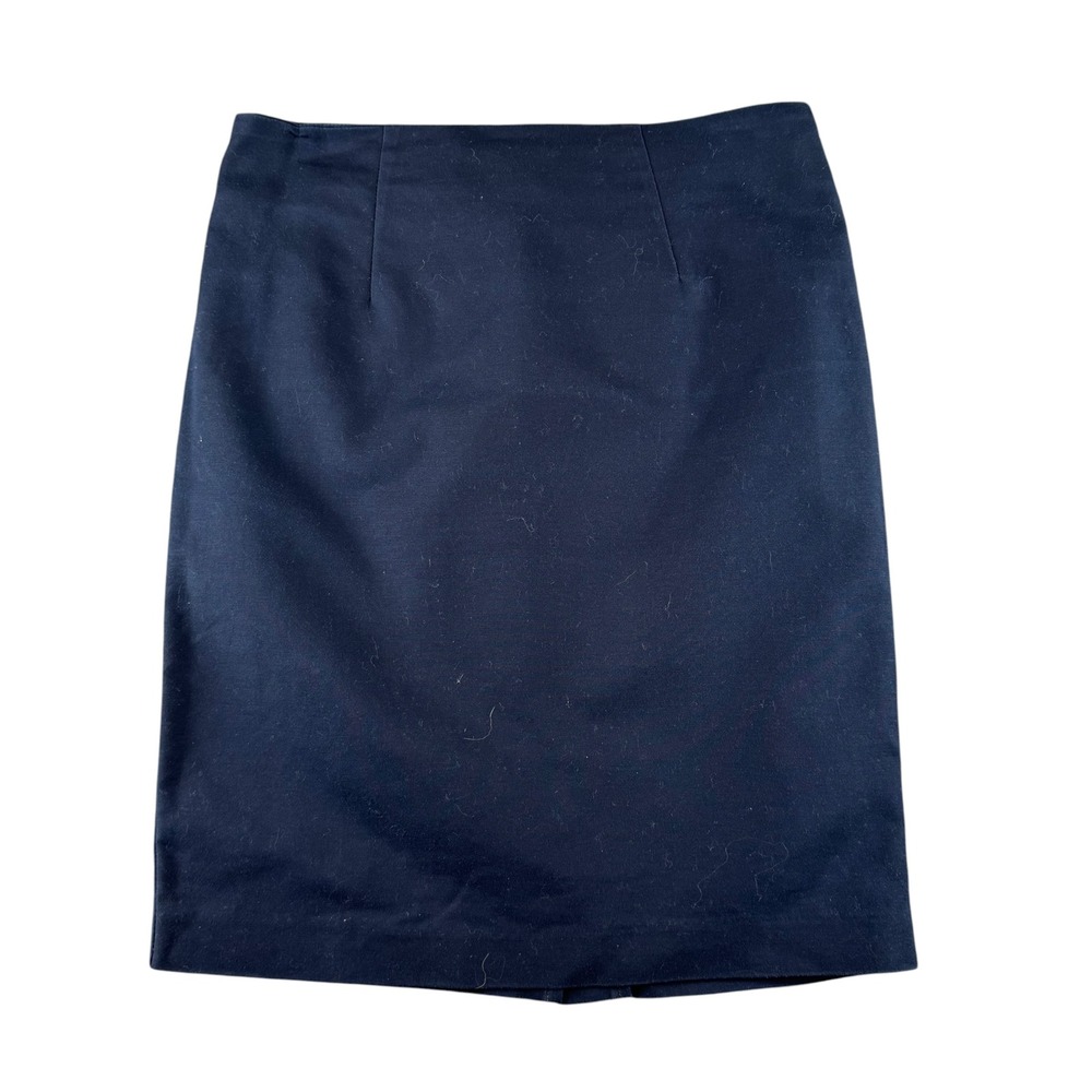 Dalia Collection Navy Blue Pencil Skirt Size 4 Professional Career Workwear